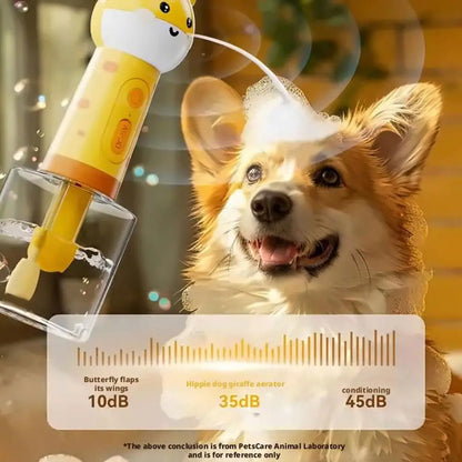 Cute Giraffe Dog Shower Gel Electric Foaming Machine IPX6 Waterproof Fully Automatic Soap Dispenser USB Charging Dog Bathing Hel