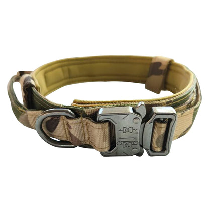 Tactical Dog Collar Leash Nylon Walking Training Pet Collar Set for Medium Large Dogs German Shepherd Dog Collar with Handle