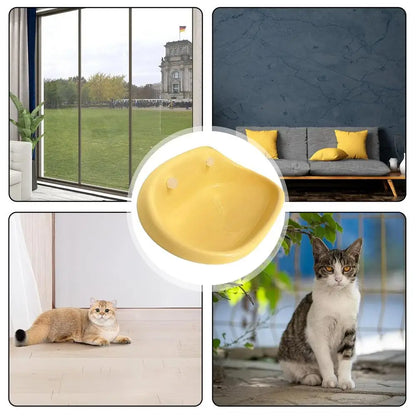 Suction Cup Cat Bed Window Indoor Cat Perch Seat Hammock Suction Cup Design Cat Shelves For Marble Smooth Glass And Sheet Metal