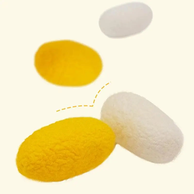 6pcs Pet Toys Balls Natural Silk Cocoon Toys For Cats Pet Cat Interactive Chasing Worm Cocoon Ball Toys Interactive Kitten Toys