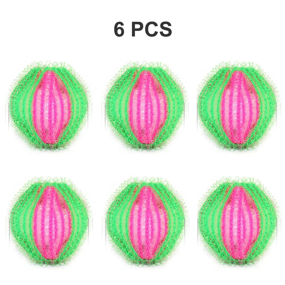 6pcs Nylon Laundry Ball Washing Machine Decontamination Ball Fur Lint Sticking Dedusting Roller Pet Hair Removal Ball in Laundry