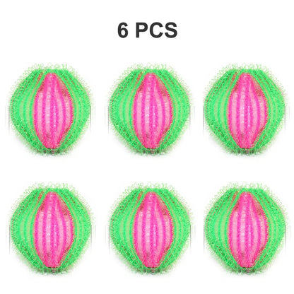 6pcs Nylon Laundry Ball Washing Machine Decontamination Ball Fur Lint Sticking Dedusting Roller Pet Hair Removal Ball in Laundry