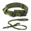 Tactical Dog Collar Leash Nylon Walking Training Pet Collar Set for Medium Large Dogs German Shepherd Dog Collar with Handle