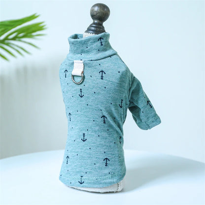 Breathable Cotton Small Medium Dog Clothing Mini Printing Sweatshirt for French Bulldog Brand Designer Autumn Warm Cat Clothes
