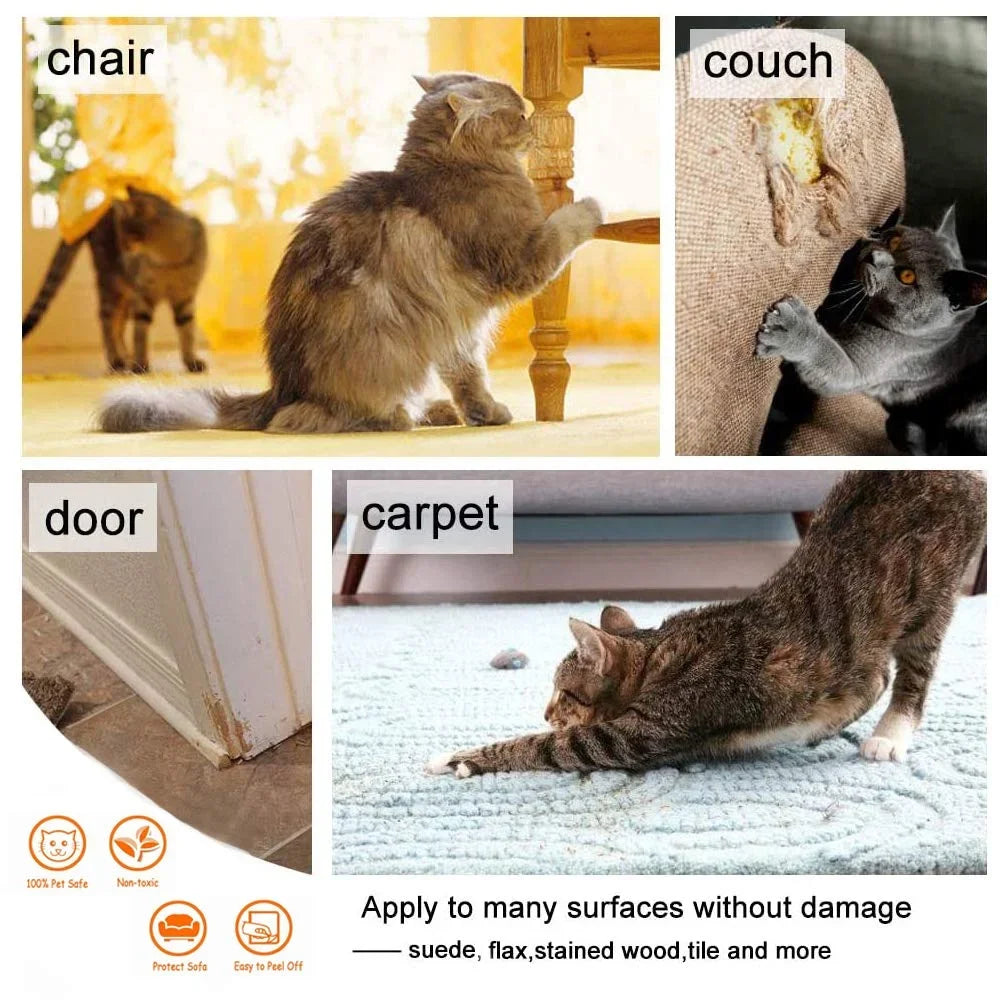 Cat Scratch Sofa Protection Pads Anti-cat Scratch Couch Guard Pads Stickers Self-adhesive Pet Furniture Protectors Cover