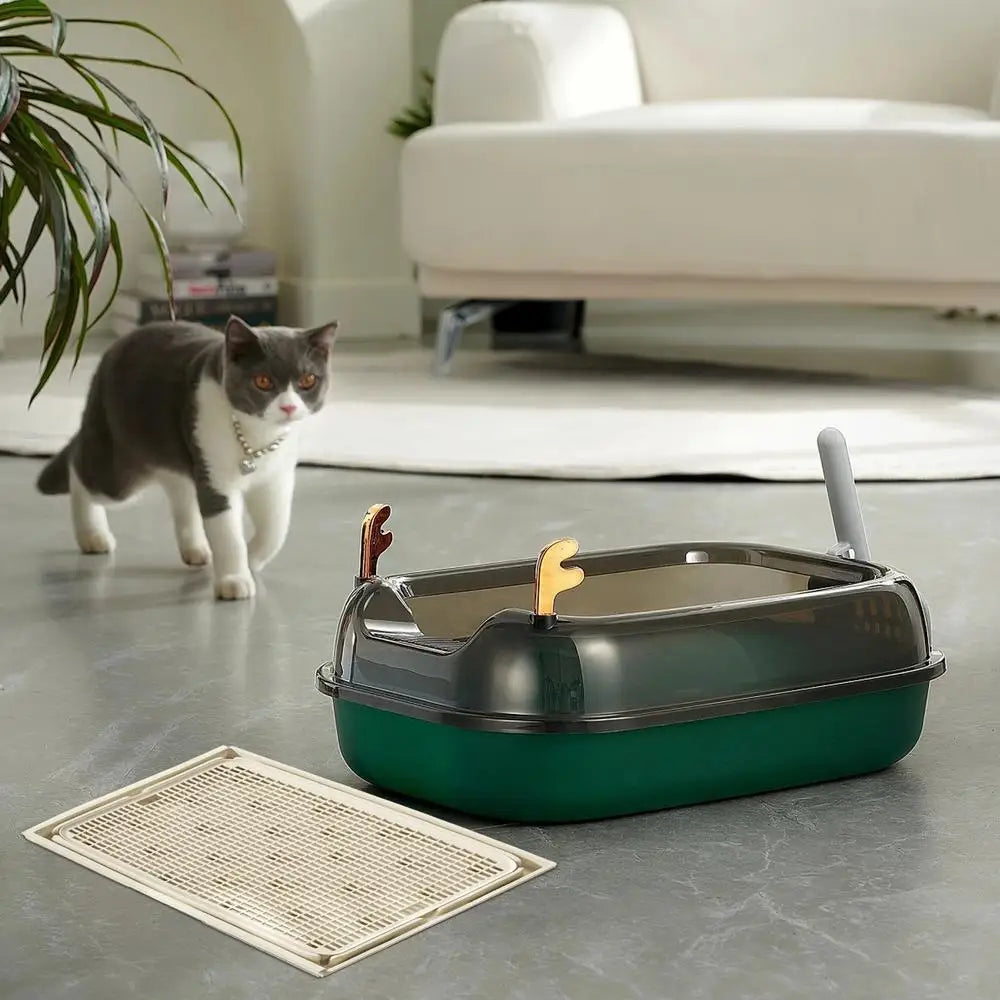 Litter Catcher Mat Litter Trapping Mat Double-Laye Cat Litter Pads Detachable Cat Box Mat Litter Mat Trapper For Home Pet Shops
