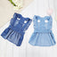Dog Dress for Small Dogs Girl Clothes Dog Denim Dress Puppy Skirts Summer Pet Dress with Harness Hole for Small Medium Dogs Cats