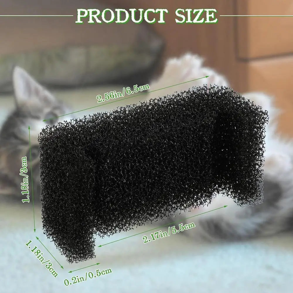 Cat Fountain Filters 20pcs Sponge Cat Filters Cat Fountain Foam Filter Replacement Cat Water Fountain Automatic Drinking Bowl