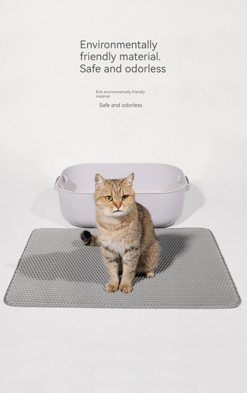 Waterproof EVA Cat Litter Mat 60*90cm EVA Double Layer Pet Litter Box Mat Non-slip Sand Cat Pad Cat Litter Cleaning 6 Colors