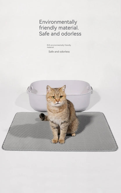 Waterproof EVA Cat Litter Mat 60*90cm EVA Double Layer Pet Litter Box Mat Non-slip Sand Cat Pad Cat Litter Cleaning 6 Colors