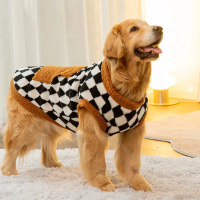 Dog Clothes for Big Dogs Winter Warm Dog Vest Fleece Dog Coat Pet Dog Hoodies Golden Retriever Collie Medium Large Dog Costume