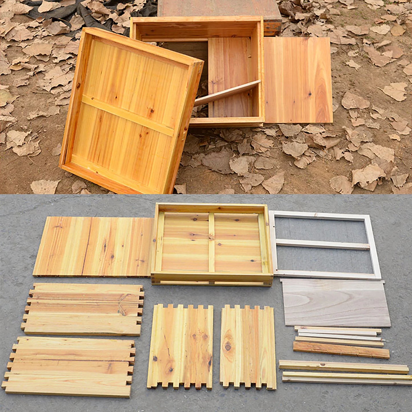 10 Frame Bee Hive, Complete Beehive Kit Beeswax Coated Beehive Include Frames, Bee Hive Boxes Starter Kit for Bee Keekeepers