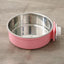 Pet Bowl Can Hang Stationary Dog Cage Bowls Stainless Steel Dog Cat Hanging Bowls Feeding Container for Small Dogs Accessorie