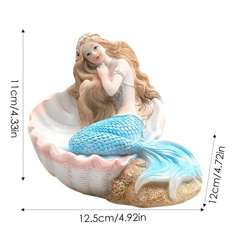 Mermaid Fish Tank Ornament Figurines Miniature Resin Decorations Artificial Aquarium Decor 6 Styles DIY Aquarium Desk Theme