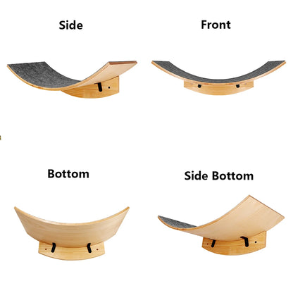 Cat Climbing Shelves Wall Mounted Cat Bridge Scratching Post with Platform and Cat Platform Hammock Pet Scraper For Cat