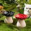 Mushroom Cat Bowl Cute Polka Dot Safe Ceramic Elevated Cat Feeder for Cats and Dogs Drinking Water Bowl Cat Feede Pet Supplies