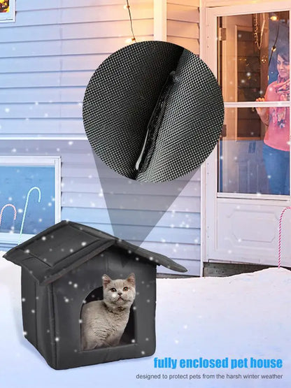 Winter Warm Waterproof Outdoor Pet House Cat Nest Thickened Cat Nest Tent Portable Travel Nest For Kitten Puppy Pets Supplies