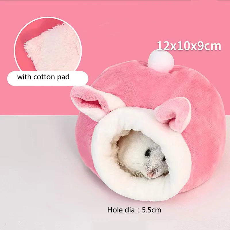Winter Warm Hamster Cotton Nest Bird Parrot House Hammock  Bed House Toys Cage Hamster Small Animal Hideout Cave Pet Supplies
