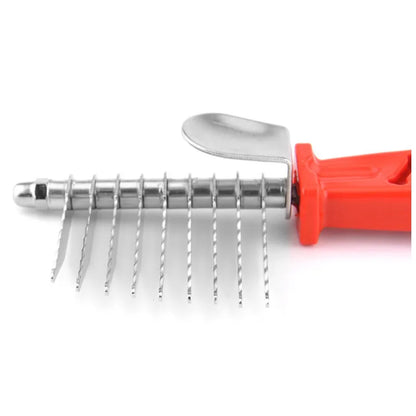 Dog Comb Pet Grooming Tools Dog Rake Comb Trimmer Stainless Steel Cat Dog Comb for Dematting Removing Dead Matted & Knotted Hair
