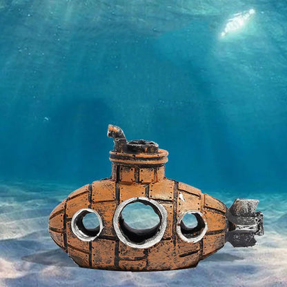 Artificial Aquarium Decoration Shelter Ornament Submarine Decor Resin Landscaping House for Fish Accessories for Aquarium Stuff