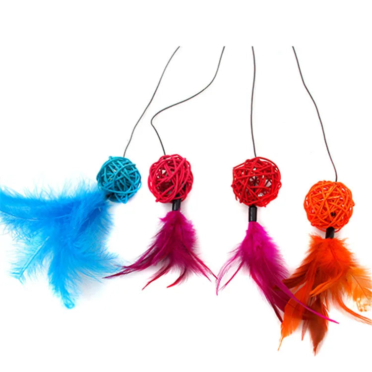 Cat Toy Cat Teaser Sticks Ring Cat Toys Rattan Ball Badminton Cat Cat Toys Cat Chewing Toys Funny Cat Stick Cat Cat Supplies
