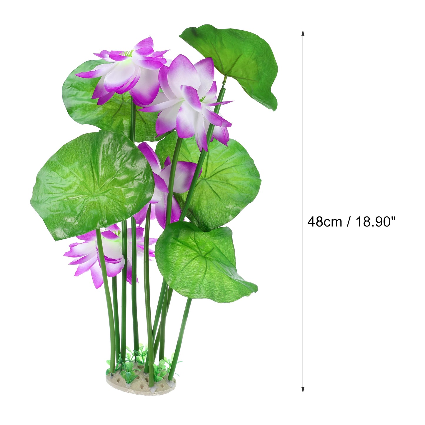 Uxcell Pond Flower Floating Lotus Leaves Artificial Flower Fake Lotus Plant Water Micro Landscape for Aquarium Garden Decoration