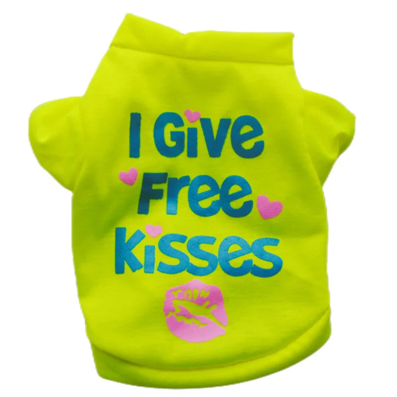 Lovely Puppy Dog Cat Vest Tshirt Spring Summer Pet Clothes for Small Dogs Pomeranian Bichon Shirts mascotas Clothing Apparels