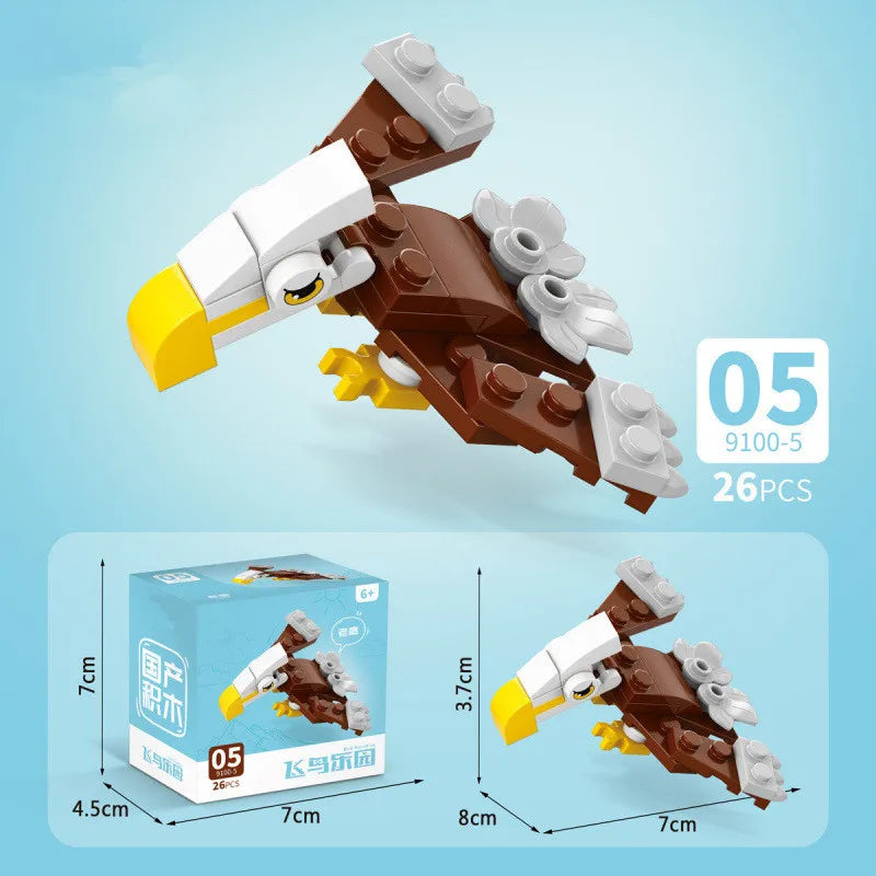 Insect World Animals Scorpion Mantis Ants Spider Birds Marine Animal Building Blocks Toys Desktop Ornaments Bricks Kids Gift