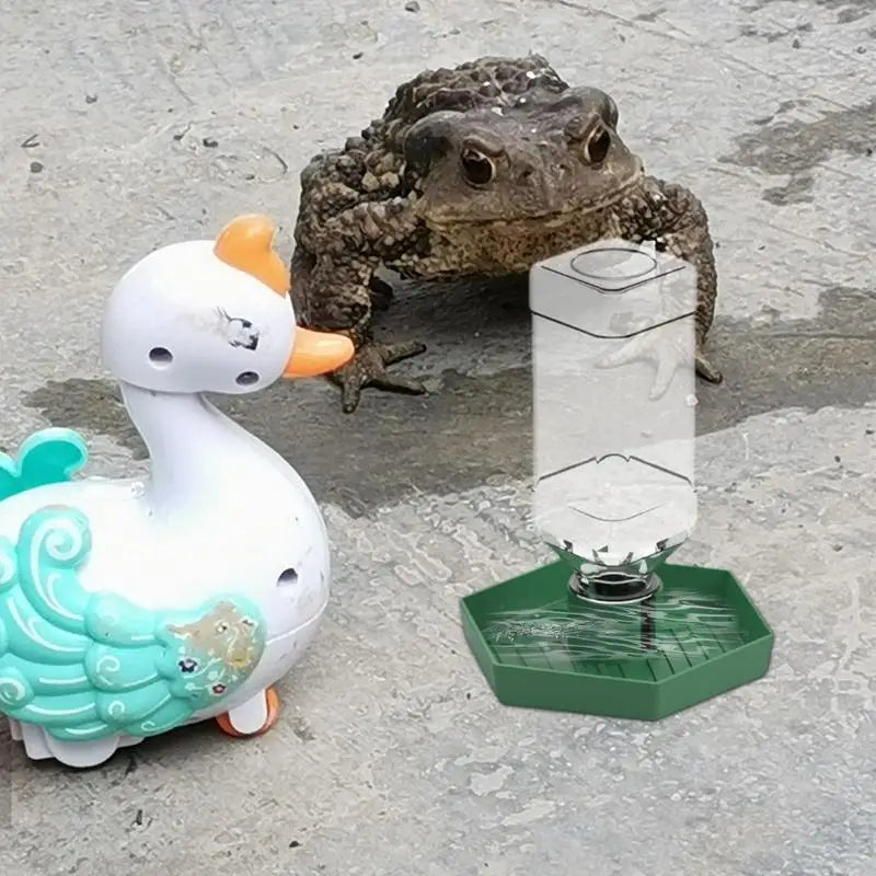 Automatic Reptile Water Dish Feeder Automatic Reptile Water Dish With Bottle Tortoise Turtle Water Dispenser For Bearded Dragons