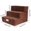 Pet Stairs 3 Steps Stairs for Small Dog Cat Pet Anti-slip Removable Dogs Bed Stairs Extra Wide Non-Slip Steps Pet Supplies