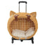 Pet Rolling Carrier, Dog Backpack with Wheels,Cats,Puppies Travel Bag with Wheels,Dog Trolley