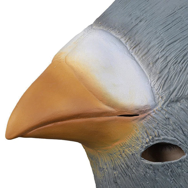 Headgear Pigeon Mask Super Cute Sparrow Mask Latex Animal Headgear Green Bird Headgear Day Dove Creative Party Accessories