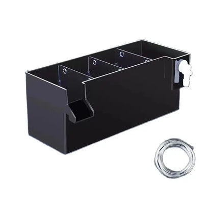 Black Fish Tank External Filter Box Acrylic Filter Dry and Wet Separation Small Silent External Suspend Aquarium Drip Overflow