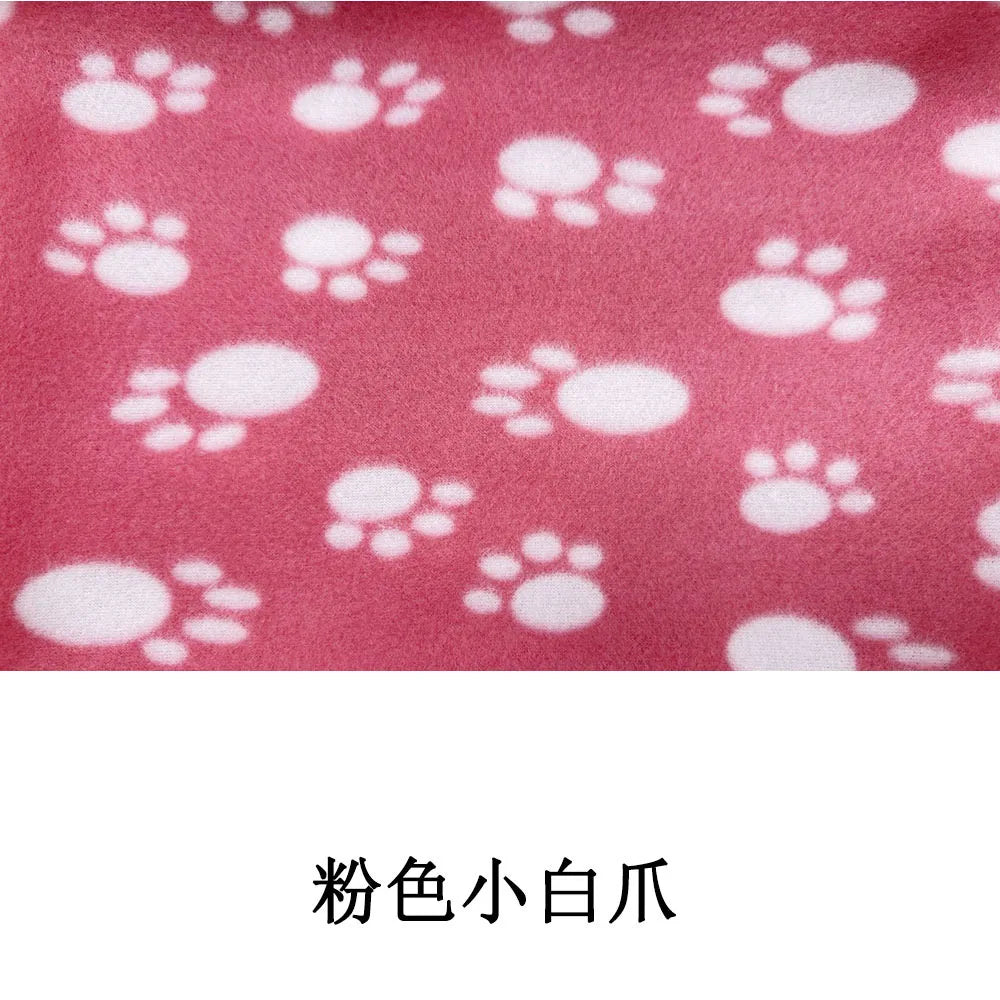 Pet Blanket Super Soft Dog Blanket with Cute Paw Print Warm Puppy Blanket Mat Bed Cover for Large Dogs Kitten Cat Small Animals