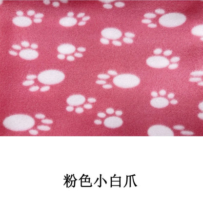 Pet Blanket Super Soft Dog Blanket with Cute Paw Print Warm Puppy Blanket Mat Bed Cover for Large Dogs Kitten Cat Small Animals