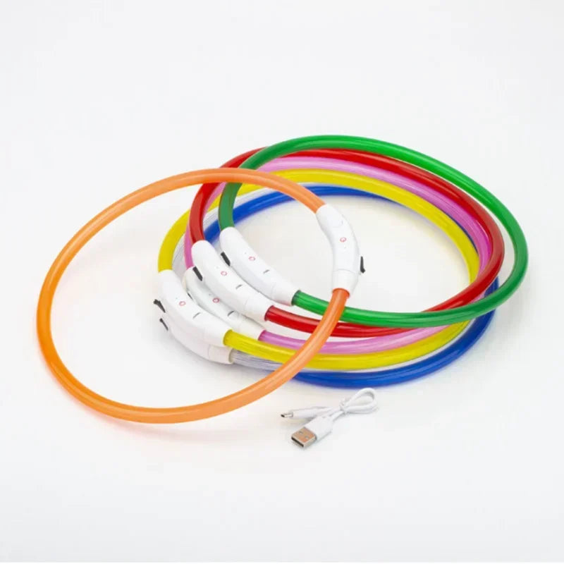 Dog Collar Luminous Usb Cat Dog Collar 3 Modes Led Light Glowing Loss Prevention LED Collar For Dogs Pet Dog Accessories