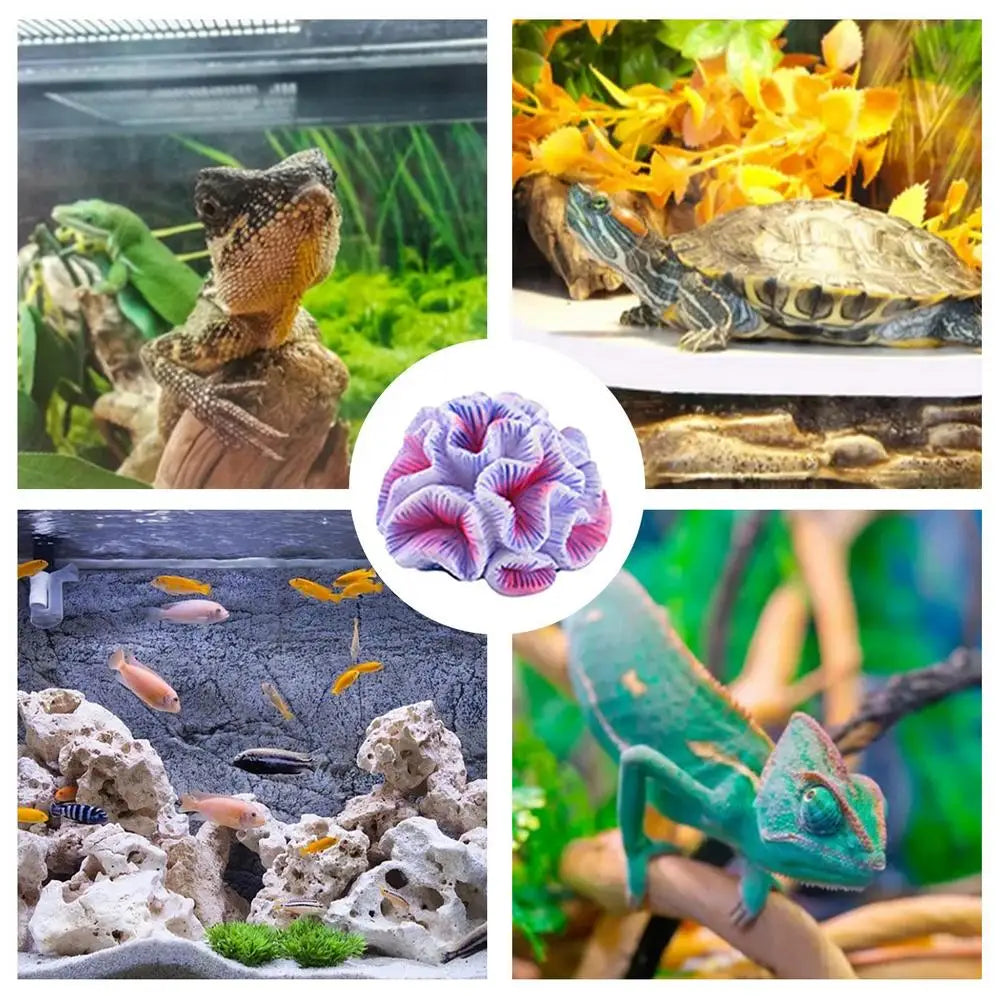 Small Coral Fish Tank Decor Tiny Sea Coral Artificial Decor Aquarium Decor For Fish Tank Aquarium Animal Terrarium And Family