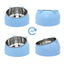 Cat Dog Bowls 15 Degrees Raised Stainless Steel Cat Bowl Safeguard Neck Puppy Pet Feeder Non-slip Crash Elevated Cat Food Bowl