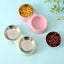 Pet Stainless Steel Bowls Double Puppy Dog Food and Water Bowls Set Cat Bowls Pet Feeder Dishes Dual Bowls for Small Dogs Cats