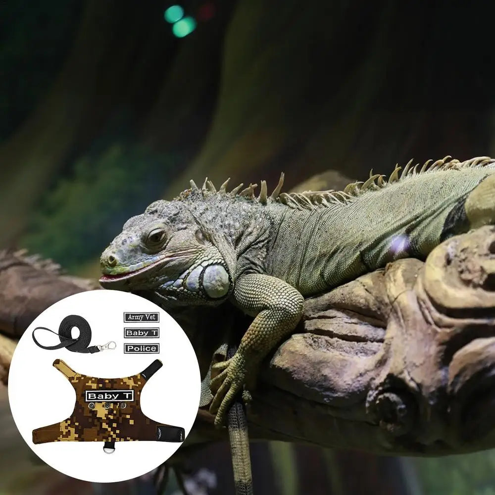 Bearded Dragon Leashes Escape Proof Adjustable Lizard Reptiles Harness Bearded Dragon Harness Leashes Adjustable Lizard Ropes