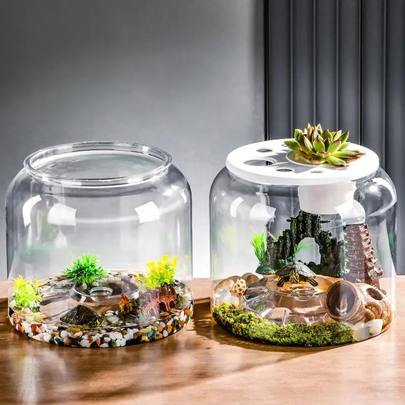 Large Turtle Tank Transparent Turtle Aquarium Turtle Tank With Lid Turtle Terrarium Tortoise Enclosure With Removable Cover