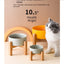 1800ml Big Dogs Bowl Double Ceramic Elevated Pet Food Water Feeders Small Medium Large Dog Feeding Supplies with Wooden Stand