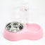Dual Port Dog Automatic Water Dispenser Feeder Utensils Bowl Cat Drinking Fountain Food Dish Pet Bowl Raised Stand Dish Bowls