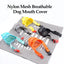 Nylon Mesh Breathable Dog Mouth Cover Quick Fit Dog Muzzle with Adjustable Straps Pet Mouth Cover Prevent Biting Dog Accessories