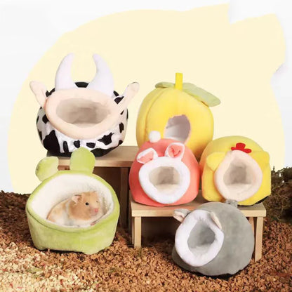 Winter Warm Hamster Cotton Nest Bird Parrot House Hammock  Bed House Toys Cage Hamster Small Animal Hideout Cave Pet Supplies