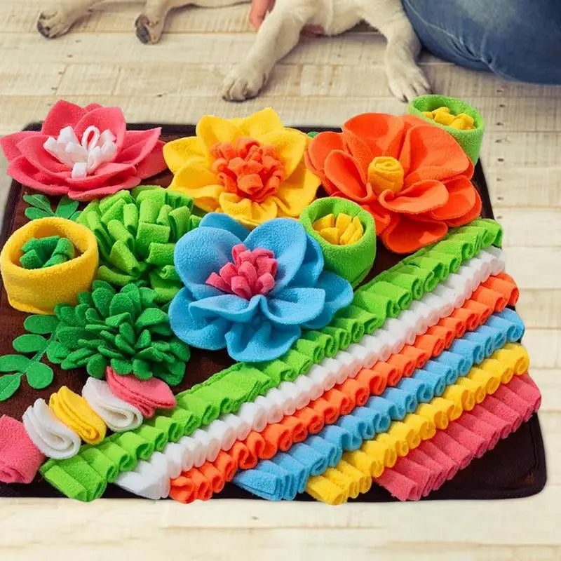 Dog Sniffing Mat Puppy Training Pad  Interactive Dog Toy Foraging Mat For Smell Pet Slow Eating Stress Relief Toys For Puppies
