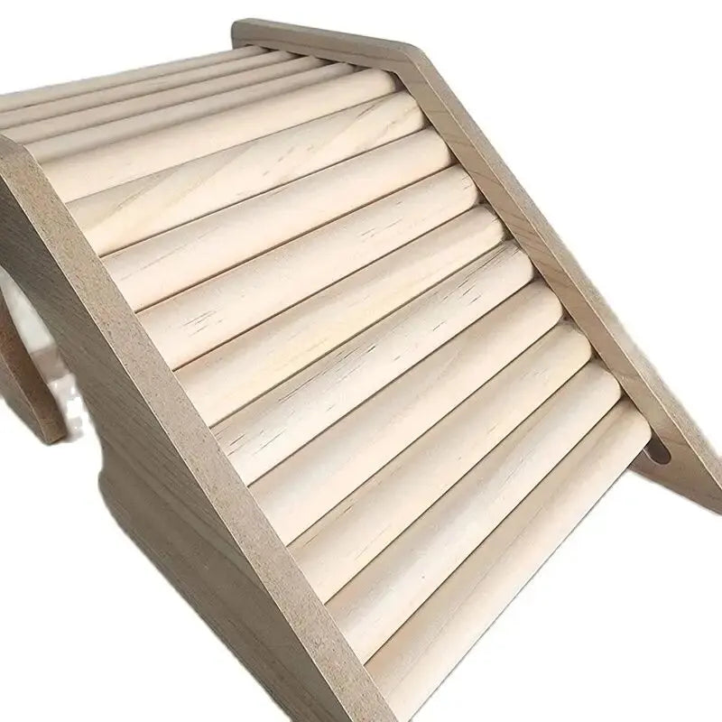 Smooth Hamster Hideaway Wooden Hamster House with Climbing Ladder Small Pet Castle Arch Bridge for Dwarf Mice Gerbils Small Pets