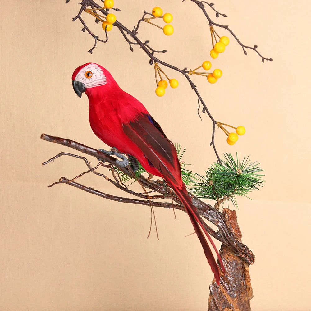 Artificial Simulation Foam Bird Creative Foam Feather Artificial Parrot Fake Animal Bird Imitation Bird Model for Garden Decor