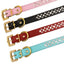Rhinestone Pet Collars, Comfortable PU Leather Dog Collar, Zinc Alloy Buckle, Glitter, Small Dogs and Cats Product
