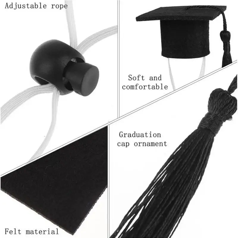 Black Dog Graduation Hats Small Dog Graduation Hats With Black Tassel Mini Animal Graduation Hat Small Animal Bachelor Hat